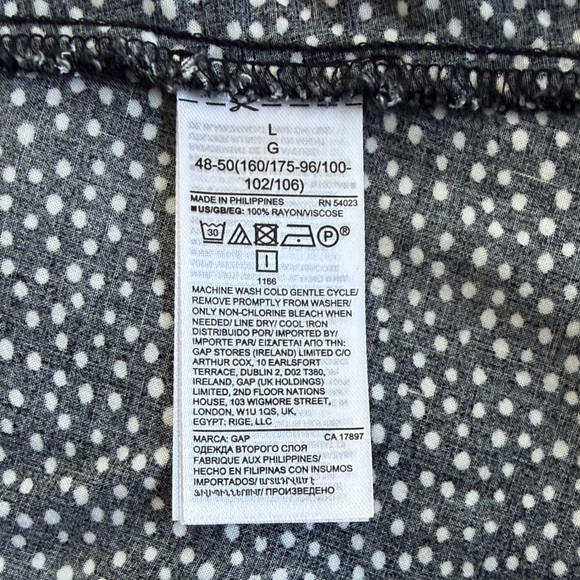 GAP Black and White Polka Dot button up dress. - Picture 13 of 13